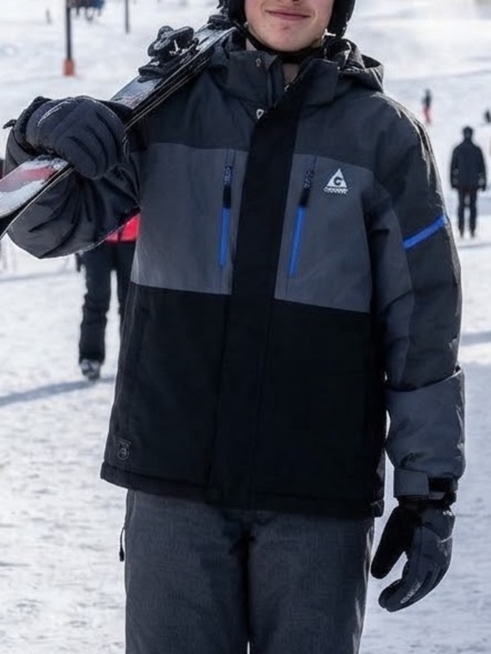 Gerry Boys Ski Snowboard Winter Jacket Black Blue Size 14/16 L  Outdoor Sports